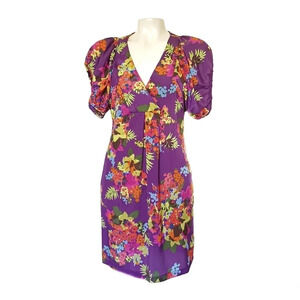 Karlie Anthropology Colorful Fit and Flare Dress Whimsy Hipster Mob Wife M